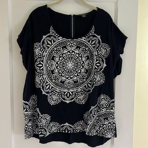 Style and Co black Mandela shirt size 2x